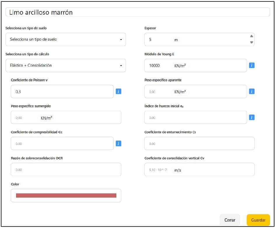 Cálculo consolidación Geodef3D