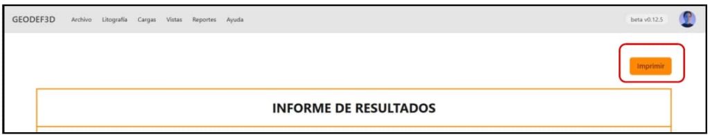 Imprimir reporte Geodef3D